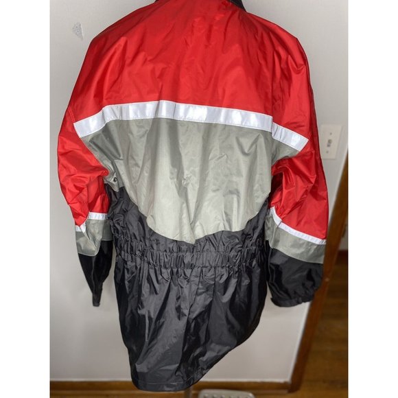 Tourmaster Men’s Jacket Large 44 Red Grey Black Reflective Motorcycle Coat - Picture 7 of 10